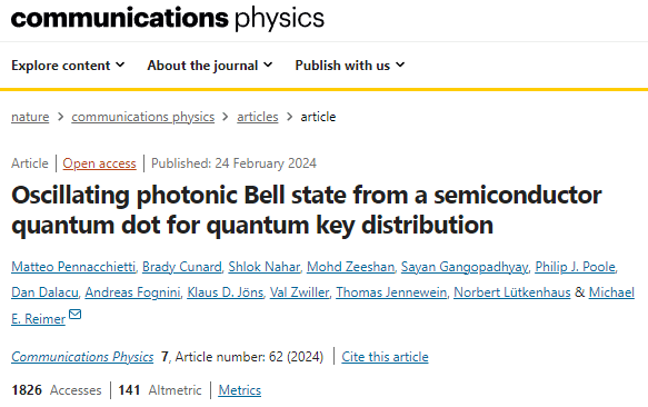 Quantum communication reaches new heights! Two Nobel Prize-winning technologies join forces to forge an unprecedented high-efficiency entangled photon source